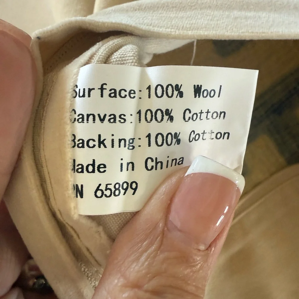 I Love Texas Hooked Pillow Cover - Picture 2 of 3